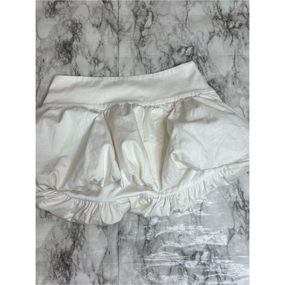 MAJORELLE White Luana Mini Skirt ivory size medium short club festival